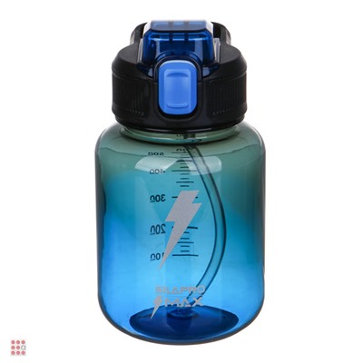 SILAPRO Бутылка для воды, 16х9см, 630мл, синий, PC, PP, ABS, силикон