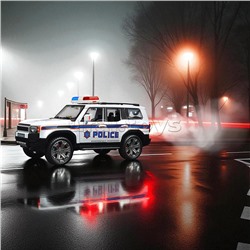 Машина "Полицейский внедорожник" (свет, звук, дым) в коробке