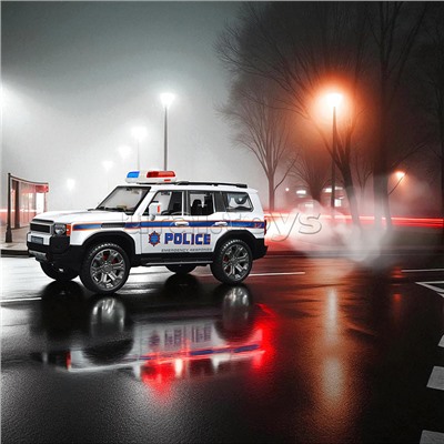 Машина "Полицейский внедорожник" (свет, звук, дым) в коробке