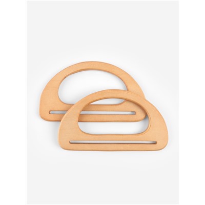 Ручки для сумки деревянные, 10×18 см, 2 шт., бежевые