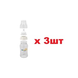 Baby Sun Love Бутылочка для кормления 6мес + 300мл быстрый поток 3шт