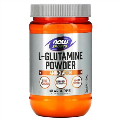 Now Foods, Sports, L-глютамин, 454 г (1 фунт)