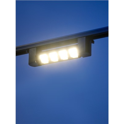 Трековый светильник линейный, поворотный, 10 Вт, 900 Лм, 4000К, IP20, чёрный, свечение нейтральное белое