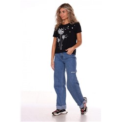 Футболка женская ФЖ009 (Черный)