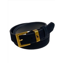 Ремень женский из натуральной замши, цвет черный