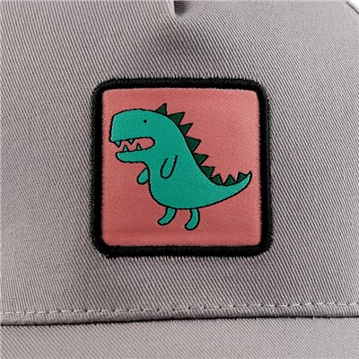 Кепка детская «Динозаврик», серая, р-р 52-54, 5-7 лет