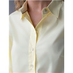 Укороченная блузка с рукавами буфами и с кулиской по низу из эластичного хлопка