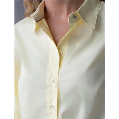 Укороченная блузка с рукавами буфами и с кулиской по низу из эластичного хлопка