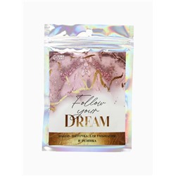 Массажёр для лица, спонж для умывания, резинка для волос Follow your dream, 10.5×15 см