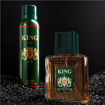 Подарочный набор косметики для мужчин: Туалетная вода King + дезодорант