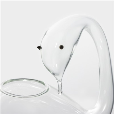 Бокал для коктейля Magistro «Лебедь», 170 мл, 7×20 см, с трубочкой, стекло, прозрачный