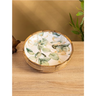 УЦЕНКА Блюдо «Листья» дерево манго 25.5×25.5×6 см