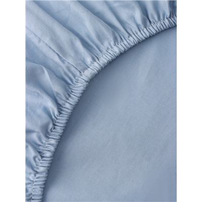 Простыня на резинке 2-спальная LoveLife Celestial blue, 160×200+25 см, сатин