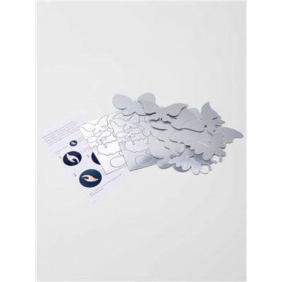 Зеркало настенное «Бабочки», на клеевой основе, акриловое, 20 шт., разный размер