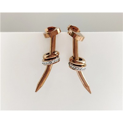 Серьги из стали Гвоздь