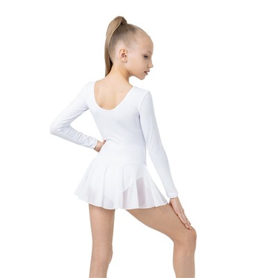 Купальник для гимнастики и танцев Grace Dance, р. 30, цвет белый