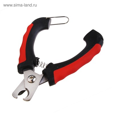 Набор по уходу за когтями: когтерез боковой (отверстие 14 мм) и пилка, чёрно-красный