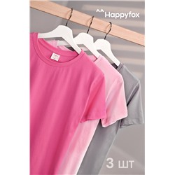 Женская базовая футболка из хлопка 3 шт. Happyfox