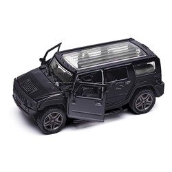 Чёрная инерционная машинка Внедорожник с люком die-cast,1:32, открывающиеся двери