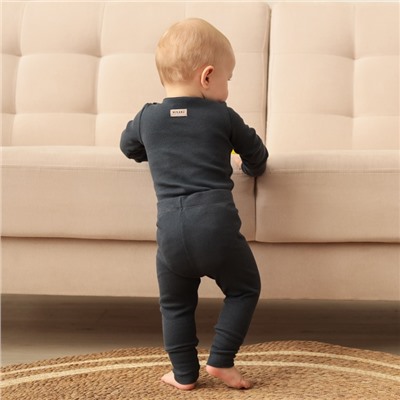 Комплект легинсов детских MINAKU: Basic Line BABY, рост 68-74 см, графитовый, светло-серый