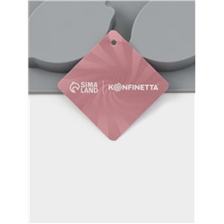 Форма для выпечки и муссовых десертов KONFINETTA «Лимон», силикон, 8 ячеек (5.2×4.2 см) 30×17.4×2.3 см, серая