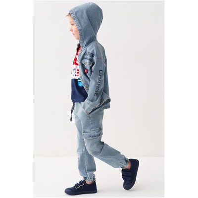 Брюки текстильные джинсовые для мальчиков PLAYTODAY, 1240554