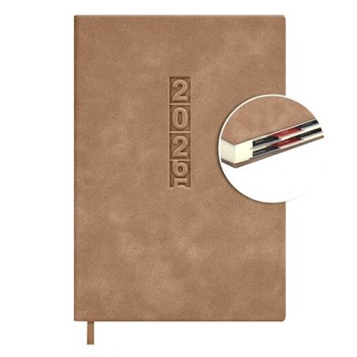 Ежедневник 2026 г. А5 352 стр. 70270 "ТИВОЛИ ГЛОСС БЕЖЕВЫЙ. #ДУМАЙ КАК МИЛЛИАРДЕР" кожзам Феникс