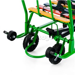 Санки детские "Мишутка-1" Универсал (зеленый) в коробке