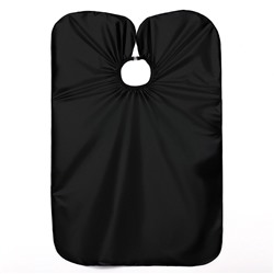 Пеньюар парикмахерский, двусторонний, 140×100 (±1) см, серебристый/чёрный