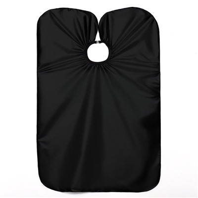 Пеньюар парикмахерский, двусторонний, 140×100 (±1) см, серебристый/чёрный