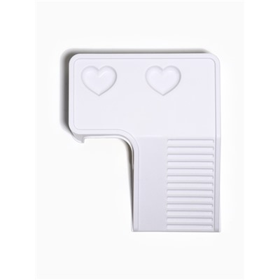 Мостик для черепах «Пижон», 19.8×17.2×6.5 см, большой, с отсеками для корма, пластик, белый