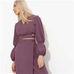 Комплект с юбкой на запах, Когда хочешь вау-эффекта (бордовый)