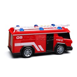 Машина "Пожарная служба" 1:32 (свет. Звук) в коробке