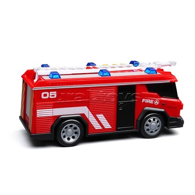 Машина "Пожарная служба" 1:32 (свет. Звук) в коробке