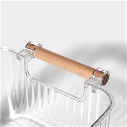 Контейнер для хранения с ручкой LaDо́m «Кристалл», 34×18.3×12 см, прозрачный