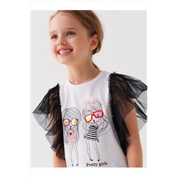 Комплект трикотажный для девочек: джемпер (футболка), брюки (легинсы укороченные) PLAYTODAY, 1240021