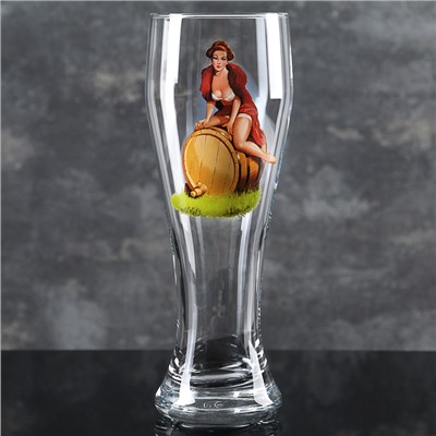 Пивной стакан Pin-up Beer, 500 мл, стекло, рисунок МИКС