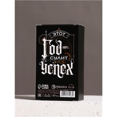 Подарочный набор новогодний мужской «Год сулит успех»: гель для душа и шампунь для волос, 2×100 мл, Чистое счастье