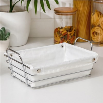 Хлебница Доляна, 28×19×12 см, белая