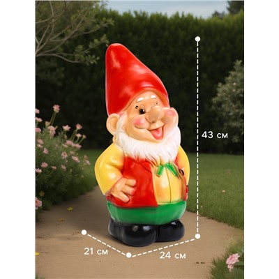 Садовая фигура из гипса «Гном дед», 21×24×43 см