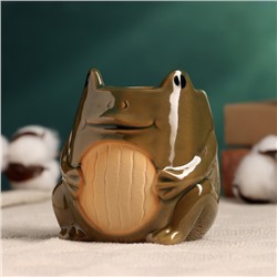 Декоративный горшок для цветов «Лягушка», 300 мл, 8.5×8×9 см, керамический