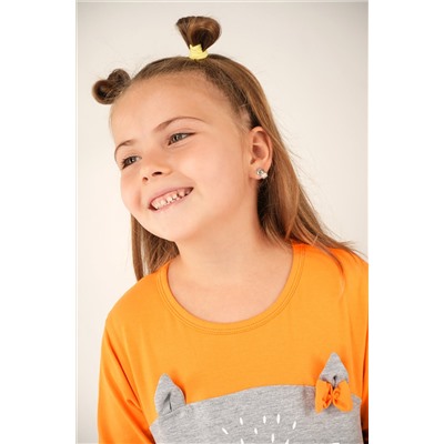 Хлопковое платье для девочки Happyfox