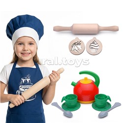 Набор "Кондитер" (100% хлопок) синий