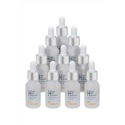 HAPPY HIGH Набор сывороток для лица с гиалуроновой кислотой / Hyaluronic Deep Moisture Ampoule Premium, 15 мл x 10 KRISTALLER, 1133586