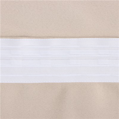 Штора блэкаут портьерная «Этель», 270×300 см, бежевая