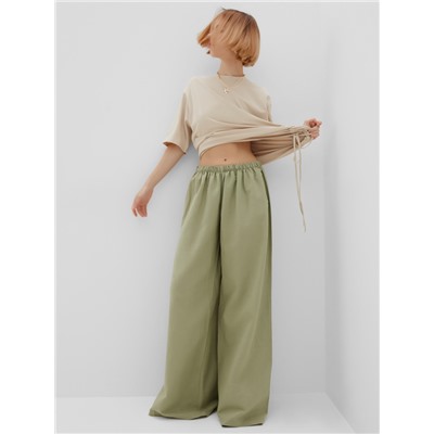 Брюки женские oversize MINAKU: Safari, цвет мятный, размер 46