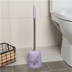 Ёрш для унитаза с подставкой «Бабочки», 12.5×12.5×50 см, МИКС