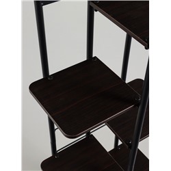 Подставка для цветов Greengo, 4 полки, 36×23×74 см, напольная, каркас металл, полки МДФ, чёрная