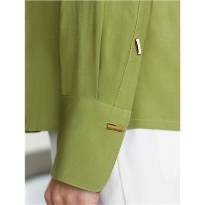 Блузка с широкими манжетами из вискозы с лиоцеллом