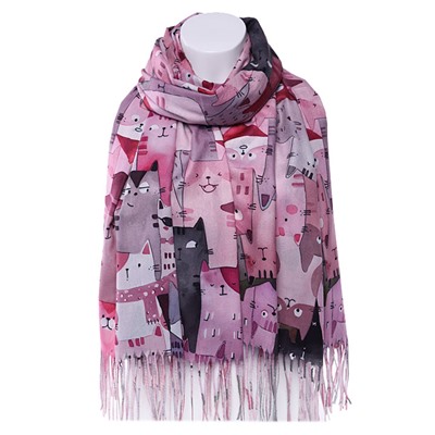 Палантин CY2593 Кошки